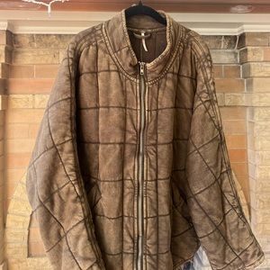 FREE PEOPLE Dolman Quilted Knit Jacket